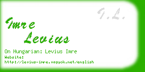 imre levius business card